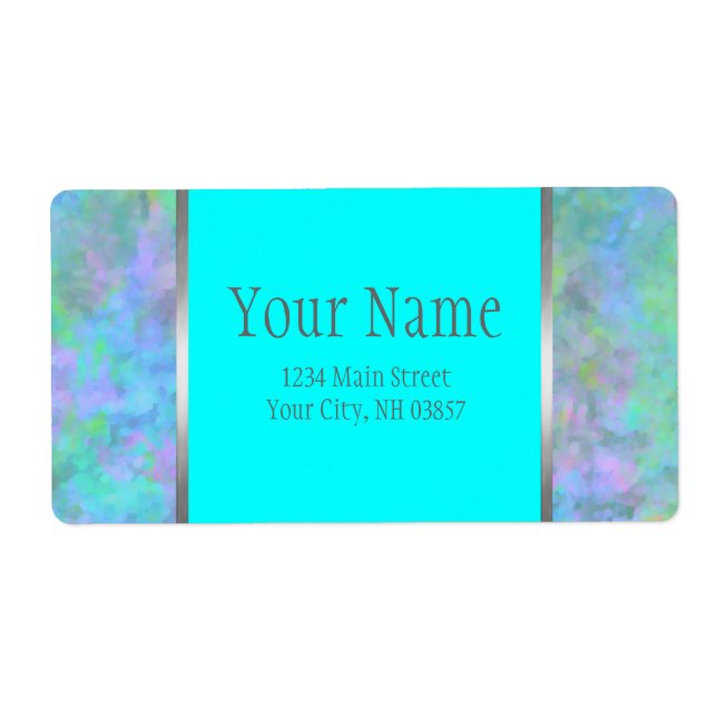 Bat Mitzvah Abstract Design in Turquoise Silver (Front)