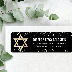 Bat mitzvah Black Gold Parties scintillant Bold Ad