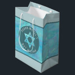 Bat Mitzvah Blue Opal Magen David Personalized Medium Gift Bag<br><div class="desc">Once personalized, this stylish faux blue opal watercolor gift bag with a matching Magen David star and your custom text will be the perfect touch for your Bat Mitzvah gift. Set on an allover background of faux watercolor, the simulated blue shimmer Star of David is centred on a circle of...</div>