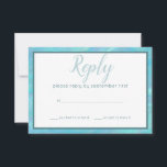 Bat Mitzvah Blue Opal Modern Watercolor Party RSVP Card<br><div class="desc">Modern mixed fonts and a faux blue opal watercolor style design makes these personalized RSVP cards perfect for your Bat Mitzvah party or any elegant occasion. The front has a simulated blue iridescent border around a classic white background. REPLY in a pale blue script font and your important RSVP details...</div>