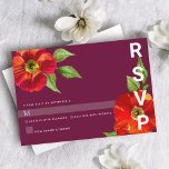 Bat Mitzvah Burgundy Modern Floral Watercolor RSVP Card<br><div class="desc">Be proud, rejoice and celebrate this milestone of your favourite Bat Mitzvah with this sophisticated, personalized RSVP insert card for your event! A chic, stunning, floral watercolor with modern san serif type overlays a burgundy background. Personalize the custom text with the “reply by” date. Guaranteed to add stylish fun to...</div>