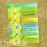 Bat Mitzvah Butterfly Watercolor Blue Green Yellow<br><div class="desc">Bat Mitzvah Butterfly Watercolor Blue Green Yellow Bat Mitzvah designs by Umua. Printed and shipped by Zazzle or its partner.</div>