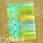 Bat Mitzvah Butterfly Watercolor Blue Green Yellow<br><div class="desc">Bat Mitzvah Butterfly Watercolor Blue Green Yellow Bat Mitzvah designs by Umua. Printed and shipped by Zazzle or its partner.</div>