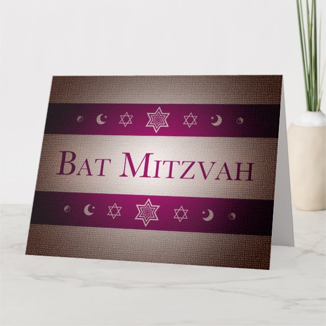 Bat Mitzvah Card (Front)