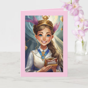 Bat Mitzvah Card 5" x 7" Folded Greeting Card