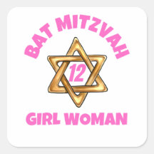 Bat Mitzvah  Classic Round Sticker