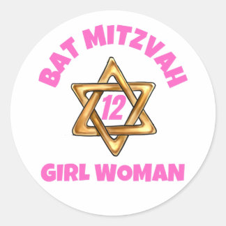 Bat Mitzvah  Classic Round Sticker