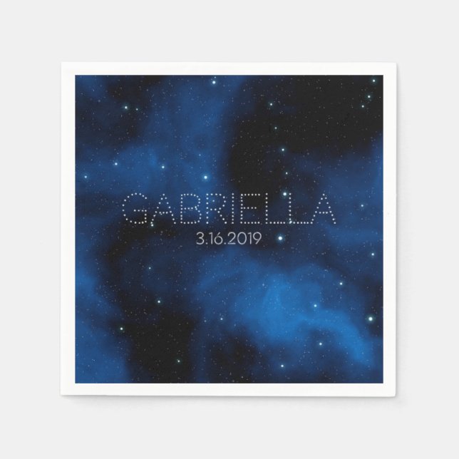 Bat Mitzvah Cocktail Napkin (Front)