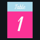 Bat Mitzvah Colour Block Table Number Cards<br><div class="desc">This colourful table number card is trendy and fun,  featuring bright colours and playful script. Personalize using the template form. Access the advanced menus by selecting "customize further",  where you will be able to change the fonts and layout if desired.</div>