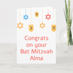 bat mitzvah congratulations cards