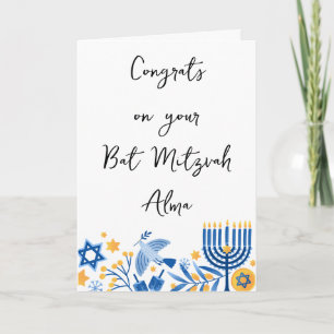 bat mitzvah congratulations cards