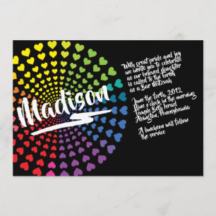 Bat mitzvah de COEURS DE PLUIE Invitation