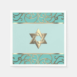 Bat Mitzvah Elegant Choose Colours Gold Filigree Napkin