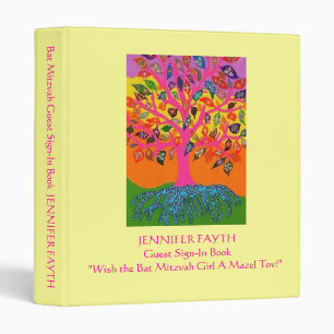 Bat Mitzvah Guest Sign-In Book : Mazel Tov Wishes Binder