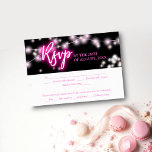 Bat Mitzvah Hot Pink Neon Themed RSVP Enclosure Card<br><div class="desc">We’re excited to introduce our modern calligraphy neon-inspired suite for a glow Bar or Bat Mitzvah! This fun collection includes everything you need, from napkins and paper plates to a welcoming sign and more. If you have any questions or need help with personalization, just send us a message. PLEASE NOTE:...</div>