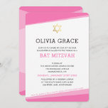 BAT MITZVAH INVITE simple modern angles pink<br><div class="desc">by kat massard >>> www.simplysweetPAPERIE.com <<< A simple, yet classy design for your daughter's BAT MITZVAH celebration. Wow your friends and family with this little number ;D Setup as a template it is simple for you to add your own details, add your photo or hit the customize button and you...</div>