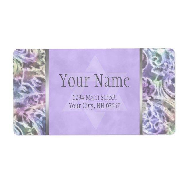 Bat mitzvah Lavender Purple Art Design (Devant)
