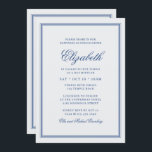 Bat Mitzvah Modern Monogram on Simple Frame Invitation<br><div class="desc">Composed of elegant serif and cursive script typography on frame.

This is designed by Select Party Supplies,  exclusive for Zazzle.

Available here:
http://www.zazzle.com/selectpartysupplies</div>
