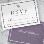Bat Mitzvah Modern Monogram on Simple Frame RSVP Card<br><div class="desc">Composed of simple straight lined frames with classic cursive script and serif typography. These elements are simple,  timeless,  and classic.. 

This is designed by Select Party Supplies,  exclusive for Zazzle.

Available here:
http://www.zazzle.com/store/selectpartysupplies</div>