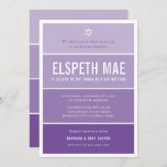BAT MITZVAH modern ombre gradient violet purple Invitation<br><div class="desc">by kat massard >>> kat@simplysweetPAPERIE.com <<< CONTACT ME for custom wording or to add any lines in Hebrew Love the design, but would like to see some changes - another colour scheme, product, add a photo or adapted for a different occasion - no worries simply contact me - I am...</div>
