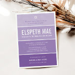 BAT MITZVAH modern ombre gradient violet purple Invitation<br><div class="desc">by kat massard >>> kat@simplysweetPAPERIE.com <<< CONTACT ME for custom wording or to add any lines in Hebrew Love the design, but would like to see some changes - another colour scheme, product, add a photo or adapted for a different occasion - no worries simply contact me - I am...</div>