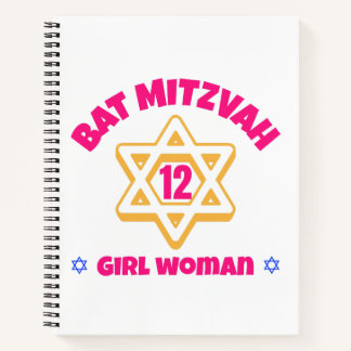 Bat Mitzvah Modern Star of David  Notebook