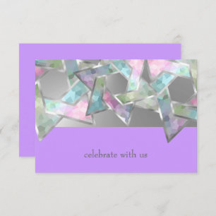 Bat Mitzvah Pastel Star of David on Any Colour Invitation