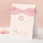 Bat Mitzvah Pink Rose Gold Star of David Thank You Favor Box<br><div class="desc">A pink and rose gold favour box for a girl's bat mitzvah. On the flap, it has (faux) rose gold star of David. The message Thank You is written in the lower part, in an elegant rose gold script, the occasion and the date are written in similarly coloured caps under...</div>