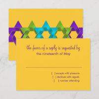 Bat Mitzvah Purple Green Blue Stars on Any Colour