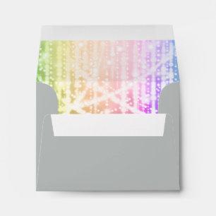 Bat Mitzvah Rainbow Sparkly Lights Envelopes