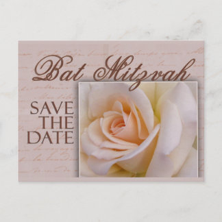 Bat Mitzvah Save The Date Announcement Postcard