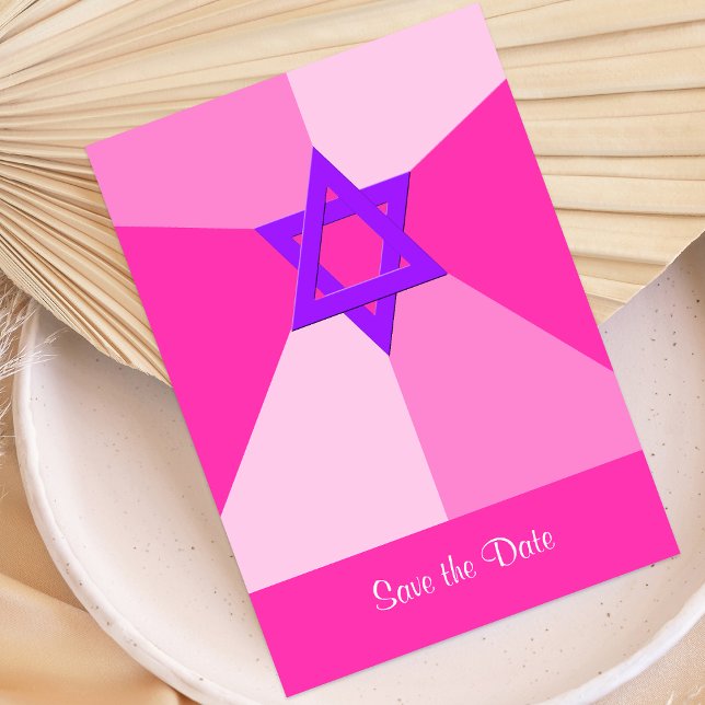 Bat Mitzvah Save the Date Invitation Card (Creator Uploaded)