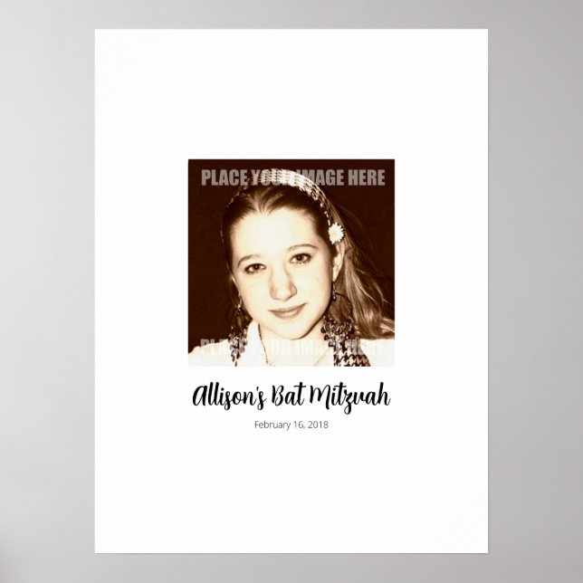 Bat Mitzvah Sign In Party Board poster (Front)