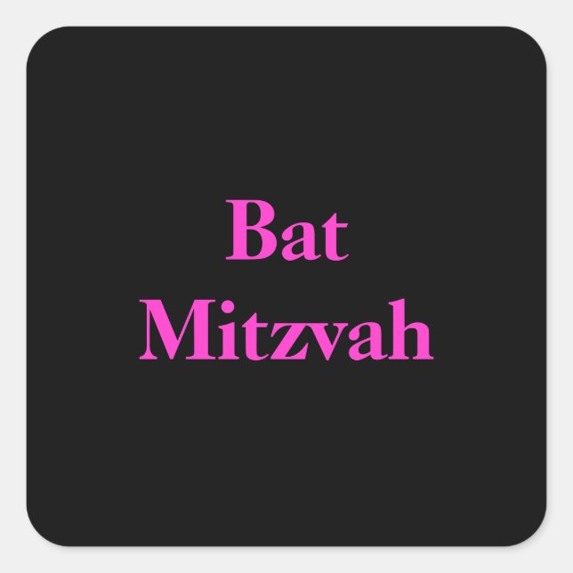 Bat Mitzvah stickers (Front)