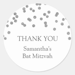 Bat Mitzvah Thank You Custom Name Favour Tag