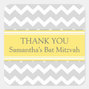 Bat Mitzvah Thank You Custom Name Favour Tags Lemo