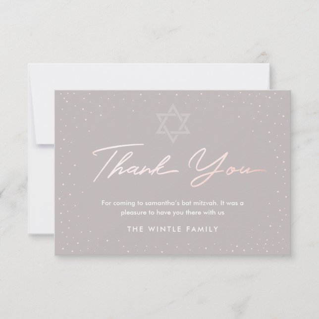 Bat Mitzvah Thank you Note (Front)