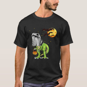 Bat Moon Halloween Costume Kids Dinosaur T Rex Mum T-Shirt