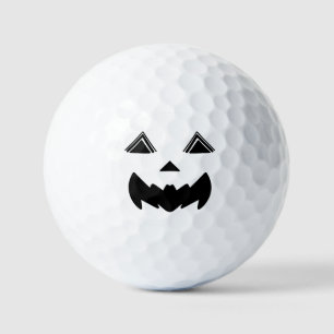 Bat-Mouth Jack O’Lantern with Lined Triangle Eyes  Golf Balls
