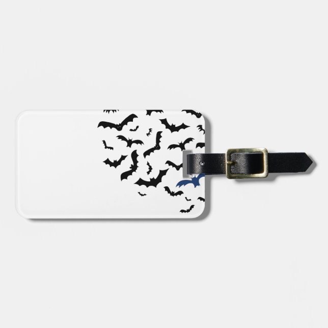 Bat Music Design Luggage Tag (Front Horizontal)