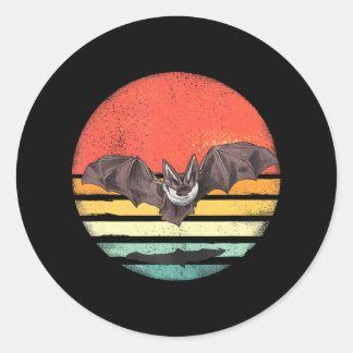 Bat Nocturnal Animal Wildlife Mammal Bat Lover Classic Round Sticker