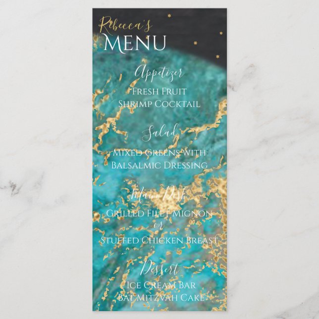 Bat or Bar Mitzvah Out of this World Menu (Front)