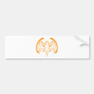 Bat Orange Inv The MUSEUM Zazzle Gifts Bumper Sticker