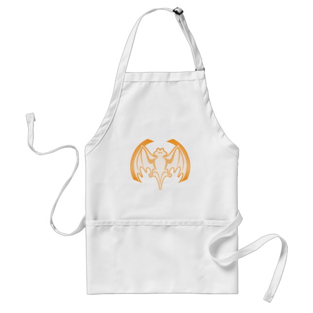Bat Orange Inv The MUSEUM Zazzle Gifts Standard Apron (Front)