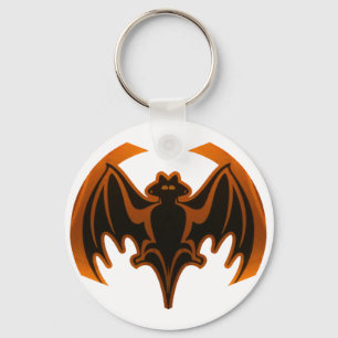 Bat Orange The MUSEUM Zazzle Gifts Keychain