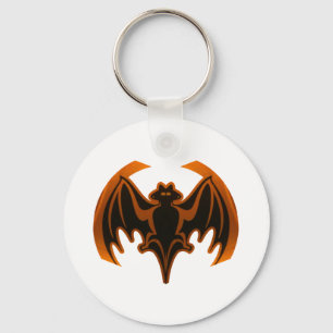 Bat Orange The MUSEUM Zazzle Gifts Keychain