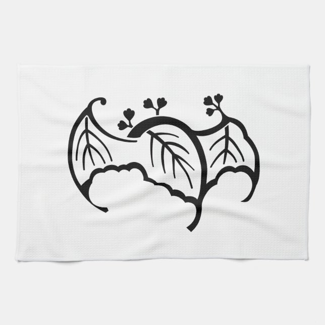 Bat Paulownia Kitchen Towel (Horizontal)