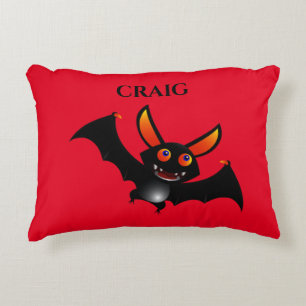 BAT pillow, personalized name! Accent Pillow