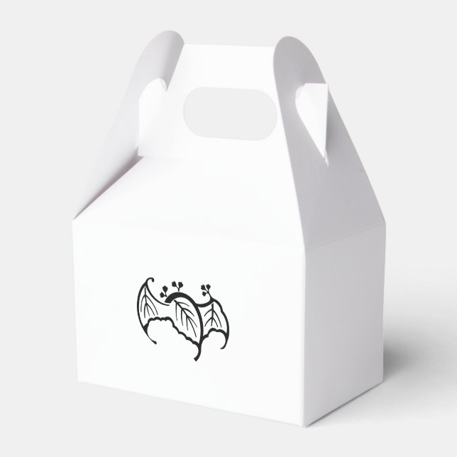 Bat shaped paulownia favor box (Front Side)