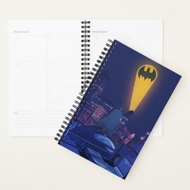 Bat Signal Over Gotham Planner (Display)